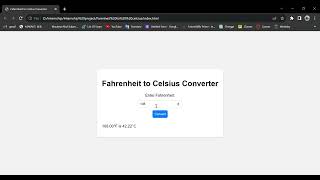 Oasis Infobyte Internship|| Level 1|| Task 3||Fahrenheit to Celcius Using Html , css and javascript.