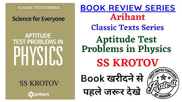 Aptitude Test Problems in Physics by SS Krotov | Arihant Physics Problems | Classic Texts Series
