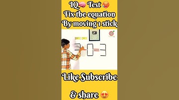 IQ 🧠 Test 🥵 | Fix the equation by moving one stick 🤯 #shorts #trending #viralshorts