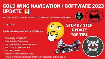 DIY - 2023 Honda Goldwing Navigation Update  #motorcycle #bikelife #navigation #gps #goldwing 4K