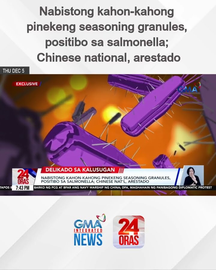 Nabistong kahon-kahong pinekeng seasoning granules, positibo sa salmonella | 24 Oras