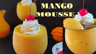 Eggless Mango Mousse Recipe #mangomousse #egglessmousse #mangomousserecipe #nithakitchen