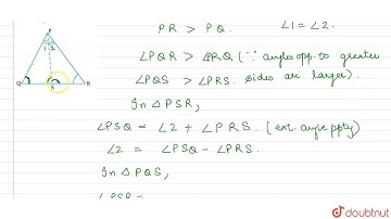 In Fig 7.51, ```P R\ gt \ P Q`and PS bisects `/_Q P R`. Prove that `/_P S R\ gt /_P S Q`.