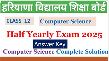 12th half yearly 2025 computer solution || Half Yearly answer key 2025 #vikademy #computerscience