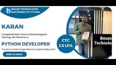 Python Developer Success Story|Join & get placements|Besant Technologies #no1trending #trending