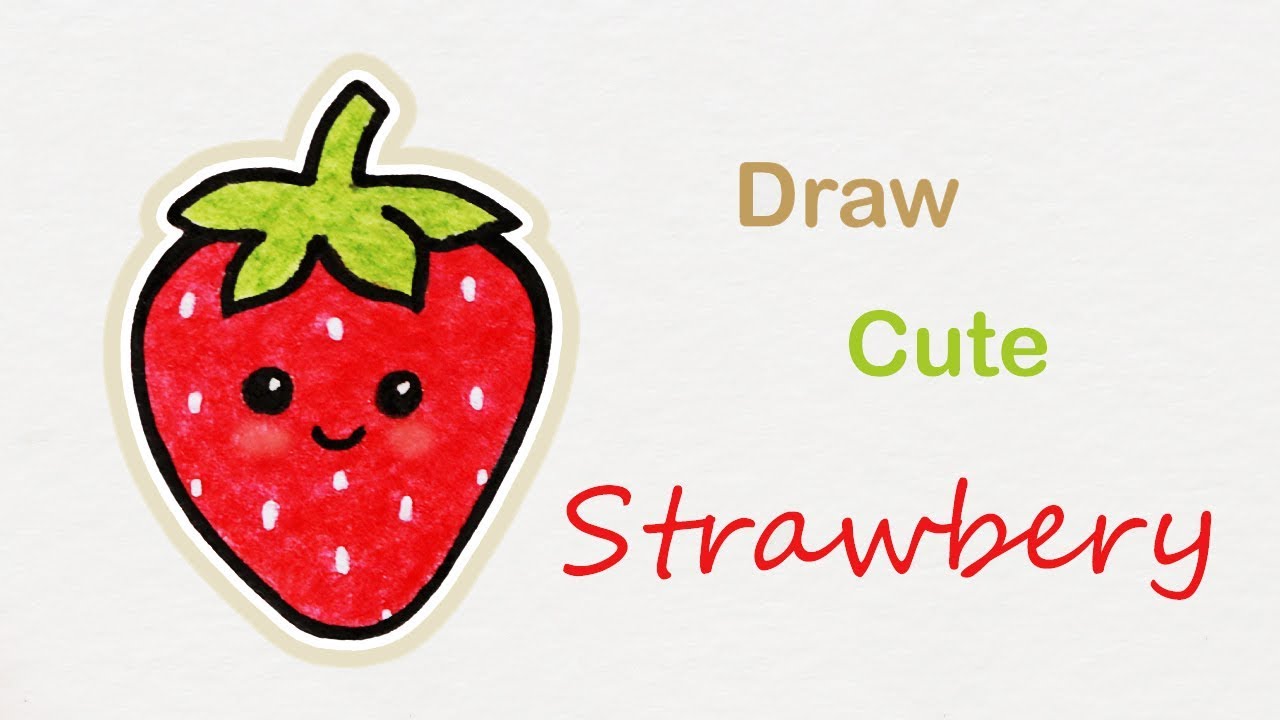 Learn to draw draw cute strawberry Easy and simple steps