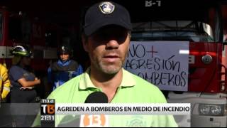 Bomberos Agredidos en iquique  Hijos de puta agreden a bomberos en medio de incendio  CHILE