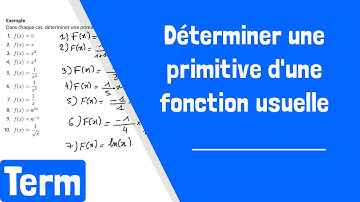 Comment déterminer une primitive d
