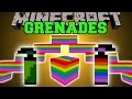 Minecraft: SPECIAL GRENADES (BLACK HOLES, NUCLEAR EXPLOSIONS, RAINBOWS, & MORE!) Mod Showcase