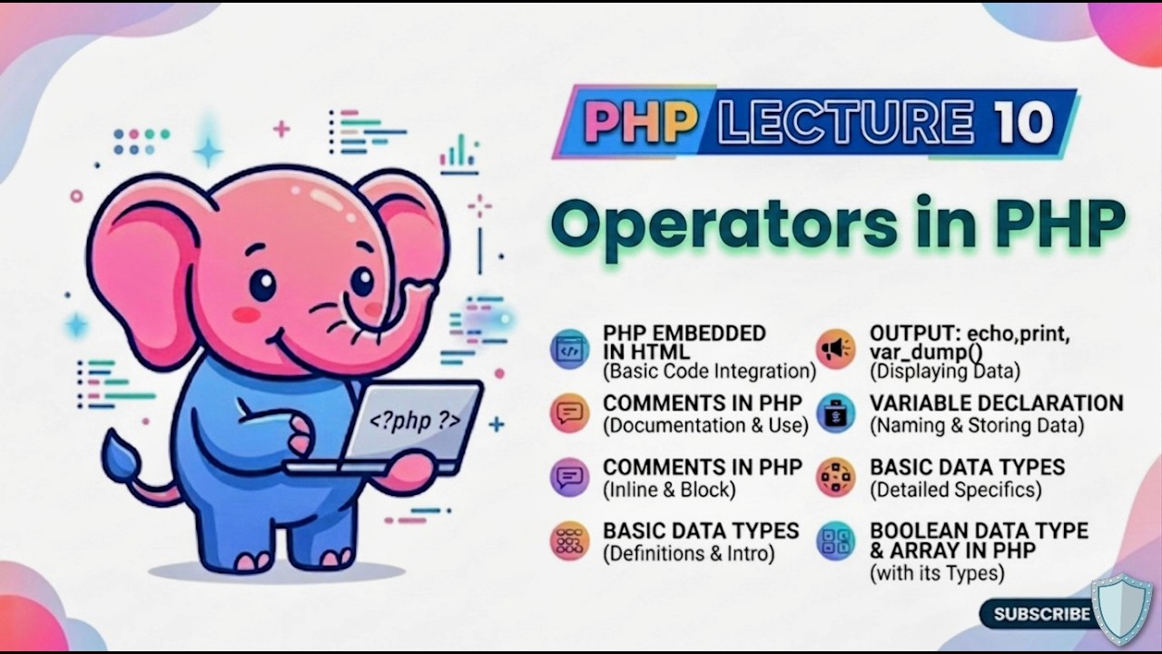 PHP || LECTURE -10 || Operators and its types in PHP || #phptutorials # ...