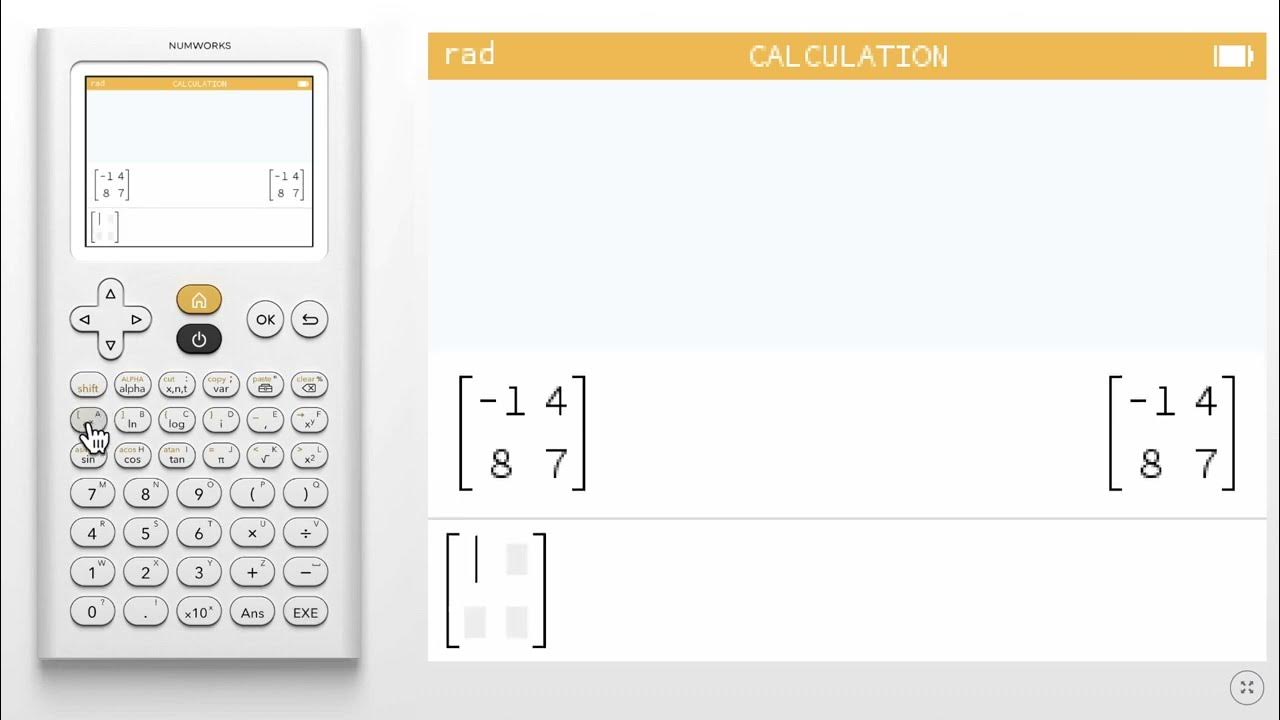 Working with matrices is a breeze with the NumWorks graphing calculator!  Check it out for yourself: #MTBoS #iteachmath, By NumWorks