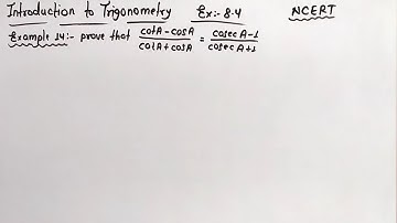 Class 10 chapter 8 Trigonometry example 14 | Introduction to Trigonometry NCERT