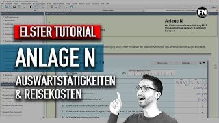 Anlage N 19 Elster Ausfullen Auswartstatigkeit Reisekosten Und Verpflegungsmehraufwand Youtube