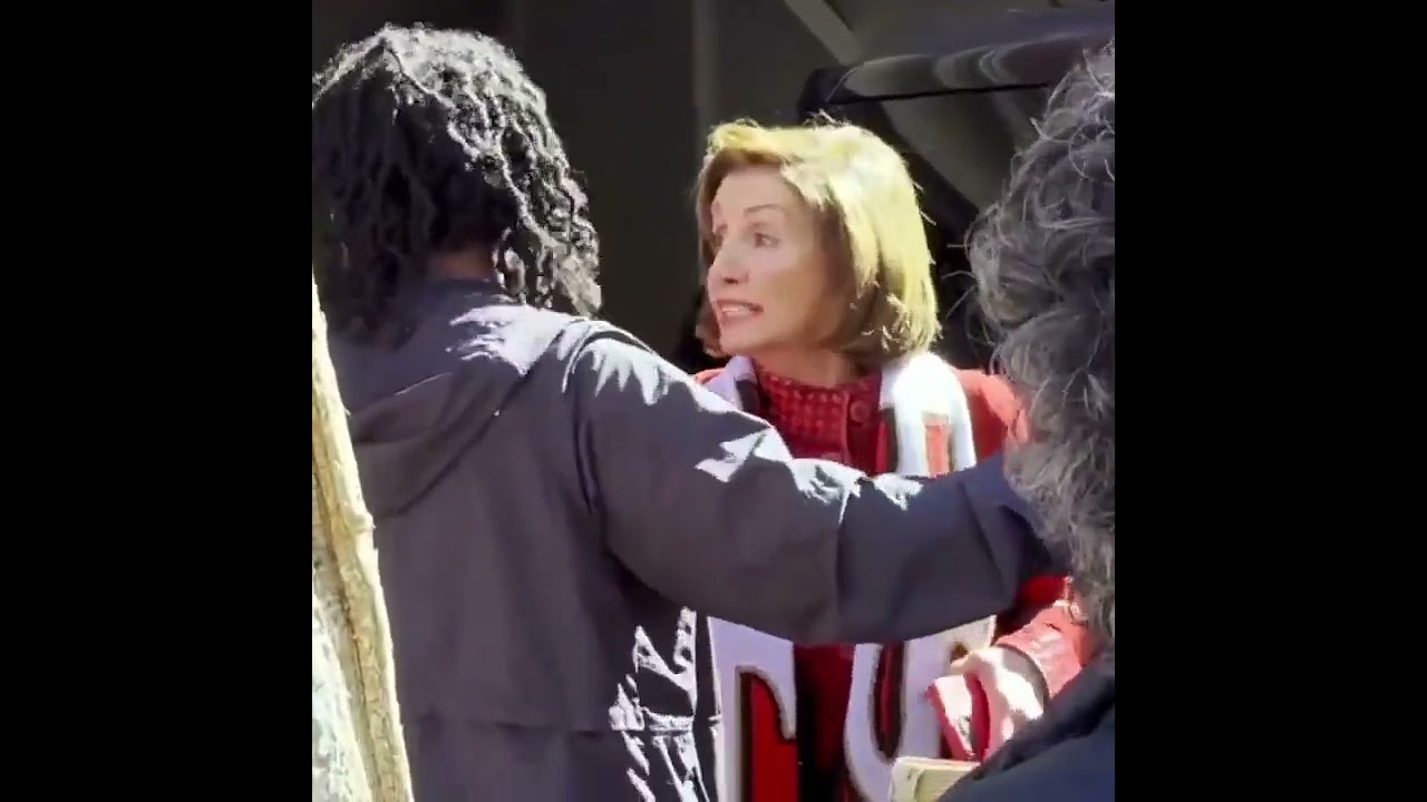 Crazy Nancy FREAKS OUT When Protestors Block Her From Leaving Her Home