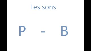 Les sons b et p - Atlas Etre & Savoir