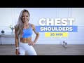 20 MIN CHEST AND SHOULDERS WORKOUT with Dumbbells | No Repeat