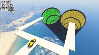 99.99% People Slip And Fall in This IMPOSSIBLE Car Parkour Race in GTA 5!