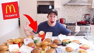 ENTIRE McDonalds Menu in 10 MIN Challenge! (30,000 Calories)