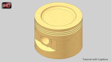 Autodesk Inventor Beginners Tutorial || Piston