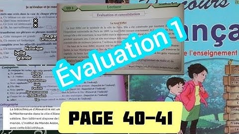 parcours français 6ap page 40-41 la tour Eiffel lecture évaluation 1