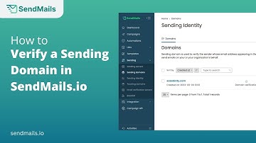 How to verify a sending domain in SendMails.io