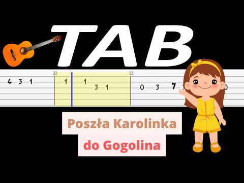 🎸 Poszła Karolinka do Gogolina - melodia TAB (gitara) 🎵 TABY I NUTY W OPISIE 🎼