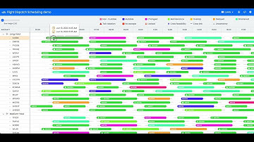 Flight dispatch scheduling demo with Bryntum Scheduler Pro