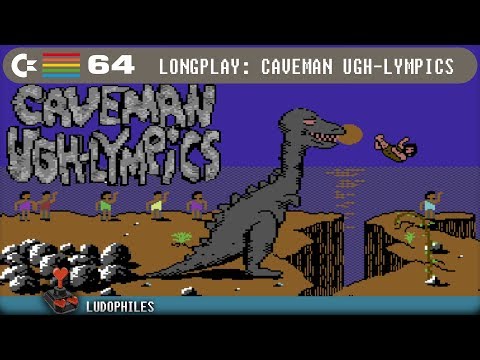 Caveman Ugh-Lympics C64 Longplay [162] Full Playthrough / Walkthrough (no comment) #c64 #retrogaming