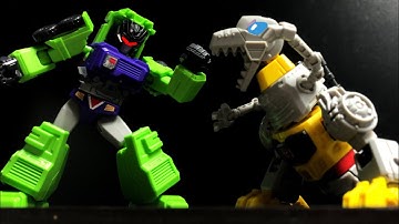 Blokees Battle - Grimlock Vs. Constructicons Transformers Stop-Motion  Animation