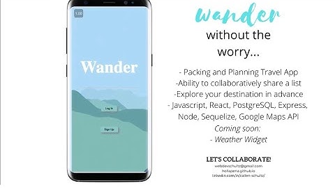 Capstone Demo Video "Wander"