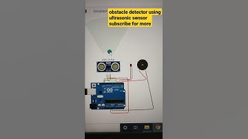 obstacle detector using ultrasonic sensor with Arduino I how to make obstacle detector #shorts