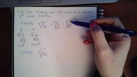 CA R.3 Finding the nth root of a perfect nth power fraction