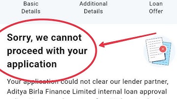 Paytm Personal Loan Sorry we cannot proceed with your application Problem