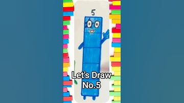 How to Draw Numberblocks 5 Tutorial | Easy Step-by-Step Drawing & Coloring for Kids