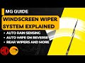 Mg tutorial  how to use the windscreen wiper system rear wiper windscreen wash auto wiper