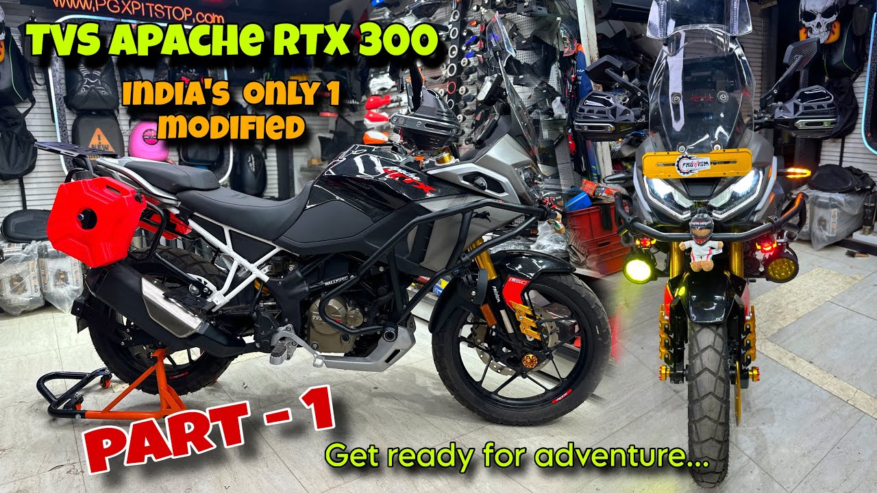 RTX 300 Modification accessories | India’s most loaded TVS Apache RTX 300 