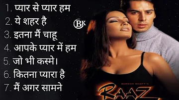 Raaz Movie All Song !! Dino Morea, And Bipasha Basu !! Abhijeet And Alka Yagnik !! Main Agar Saamne