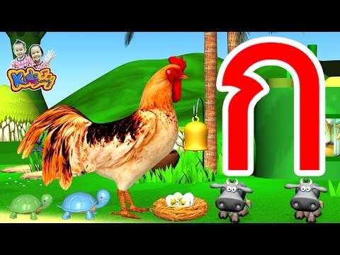 ก ไก่ ชะชะช่า สนุกๆ พร้อมฝึกเขียน ฝึกอ่าน ก-ฮ สำหรับเด็กอนุบาล -Learn Thai Alphabet by KidsMeSong