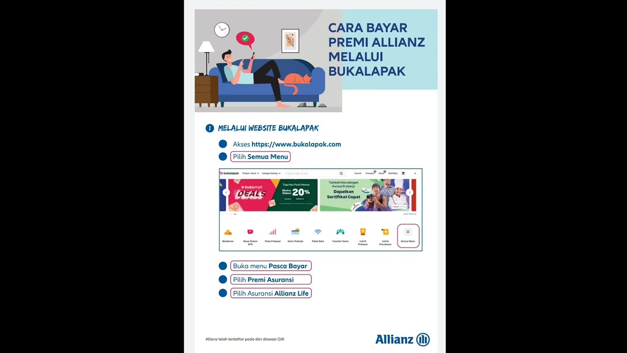 Cara Bayar Premi Asuransi Allianz melalui Bukalapak YouTube