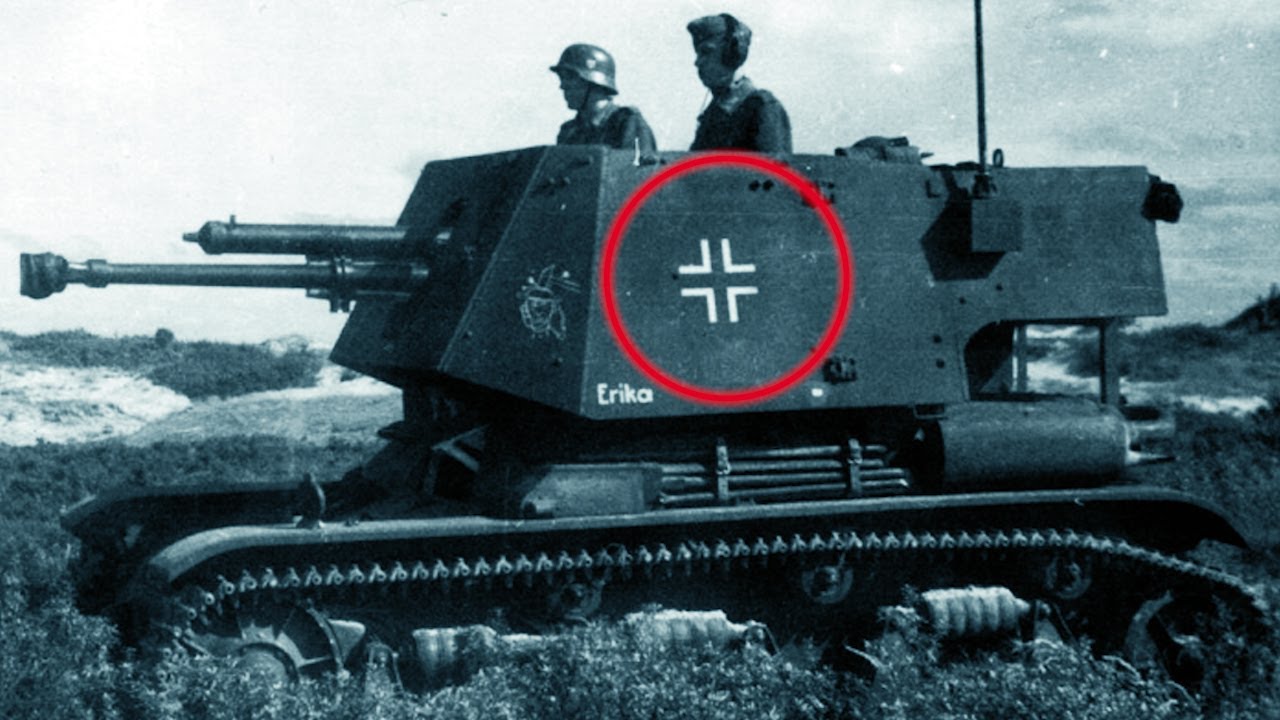 Фашистская техника. 4.7 Cm Pak(t) (SFL) auf FGST.PZ.Kpfw.35 r 731(f). Panzerjager 35r. Renault r35. Немецкий крест Балкенкройц.