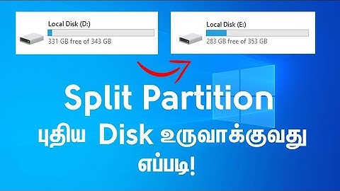 How To Create new disk|Disk Partition In Windows 7,8,8.1,10 Tamil!