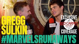 Gregg Sulkin interviewed: #MarvelsRunaways cast/crew for Season 2 #setvisit #Hulu