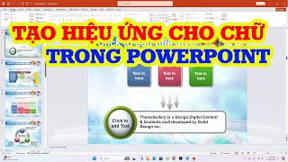 Cách tạo hiệu ứng cho chữ trong Powerpoint