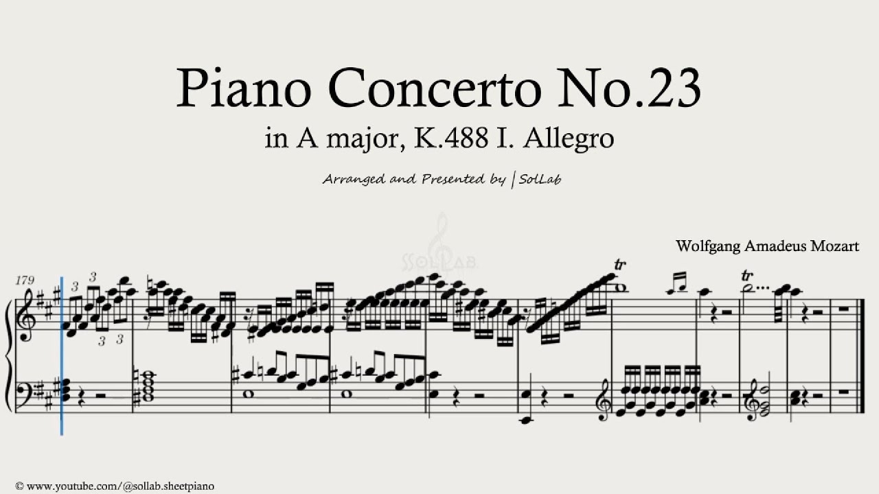 Mozart – Piano Concerto No.23 in A Major, K.488 – I. Allegro