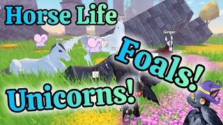 Horse Life FOALS and Fantasy Horse Spawns! Unicorns! Gargoyles!