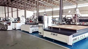 DWD CNC Nesting machine with side auto labeling.