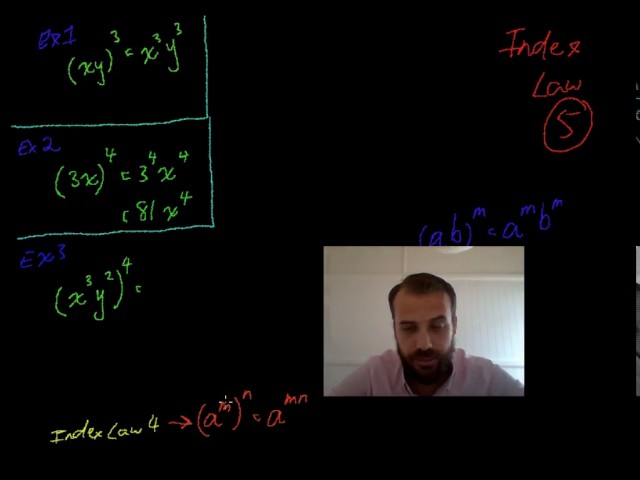 Index Law 5 - worked examples using the fifth index law