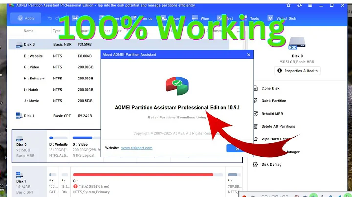 Aomei Partition Assistant Professional 10.9.1 License Code Lifetime Active