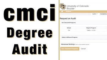 CMCI Degree Audit Explained