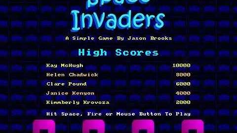 Space Invaders in C++ and DirectX Written around the year 2000